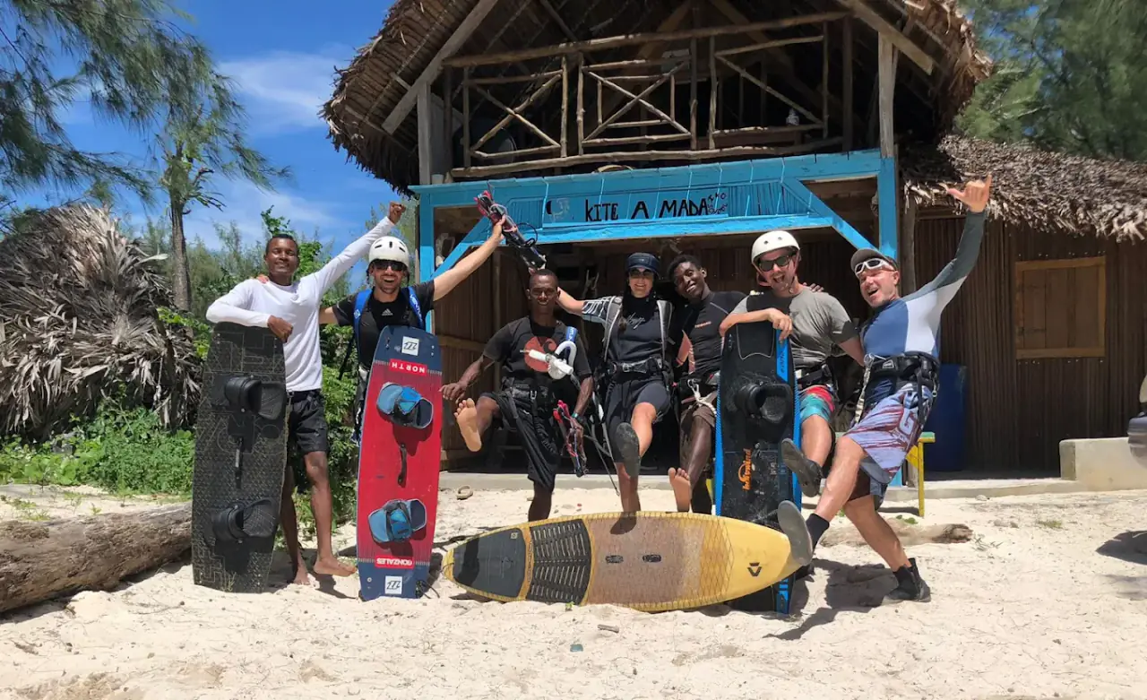 Kitesurf dans la baie de Sakalava, Diego-Suarez, Madagascar